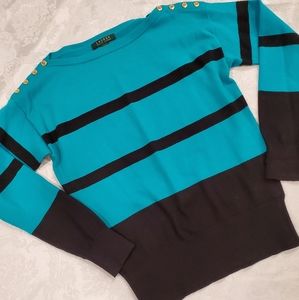 Boat neck striped sweater